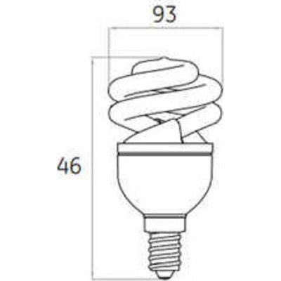 Лампа 8W Spiral T2 FLE8HLX/T2/827/E14 GE 85637 