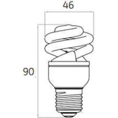 Лампа 8W Spiral T2 FLE8HLX/T2/827/E27 GE 85638
