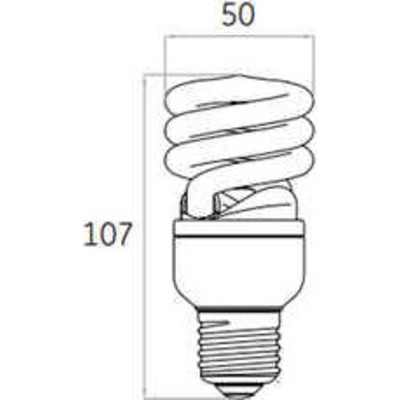 Лампа 15W Spiral T2 FLE15HLX/T2/865/E27 GE 85636