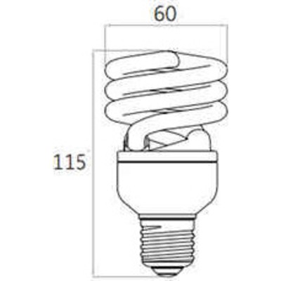 Лампа 23W Spiral T2 FLE23HLX/T2/827/E27 GE 85648