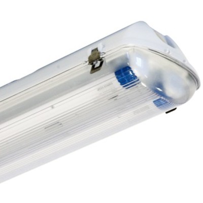 Светильник ДСП44-2х22-003 Flagman LED 840 IP65, 1279х147х108, корпус и расс.- трудногорючий ПК,  с лампой T8 G13 LED, Ra80, CCT=4000 K, PF=0,90 АСТЗ
