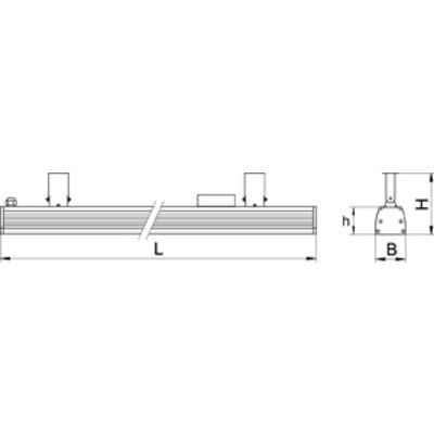 Светильник ДПП43-200-502 Korvet 840 IP65, 1190х162х240, прозрачный ПК, LED, 200 Вт, 18260 лм,91 лм/Вт,  Ra=80, CCT=5000K, спец. КСС, PF=0,98 АСТЗ