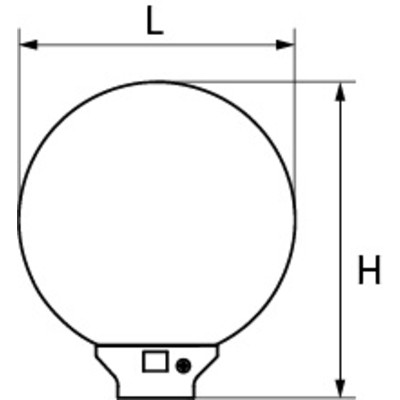 Светильник TL 145-19 LED Shar Осн. ПК, Рас-тель прозрачный из ПММА, D= 400мм, в ком-те с LED модулем 19W и призмат, растром, уст. на опору (столб) D= 60мм.  ЗСП