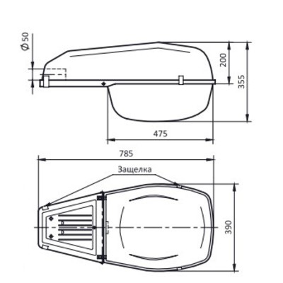 Светильник РКУ 15-400-105 УХЛ1 IP65 КСТ со стеклом