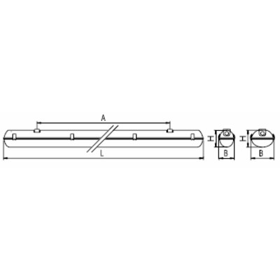Светильник ДСП44-19-063 Flagman F U=36VDC, IP65, 670х100х108, прозрачный ПК, трудногорючий, LED, 1720 лм,Ra=80, CCT=4000K, сos φ=0,95 АСТЗ.