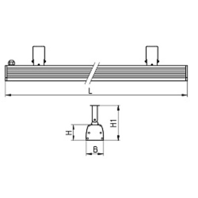40W Прожектор ДО43-40-102 Korvet 750 IP65, 520х81х163, прозрачный ПК, LED, 19132 кд/3600 лм, Ra=70, CCT=5000K, КСС 