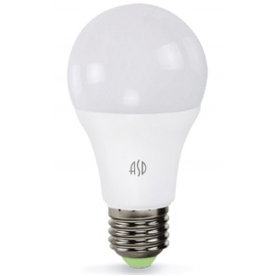 Лампа светодиодная LED-A60-standard 7Вт 160-260В Е27 4000К 630Лм ASD