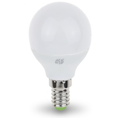 Лампа светодиодная LED-ШАР-standard 7.5Вт 160-260В Е14 3000К 675Лм ASD