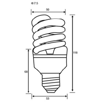 Лампа 25W энергосберегающая  ECONUR/FST2/25W/E27/27K/220V/SPR.SR. VITO 