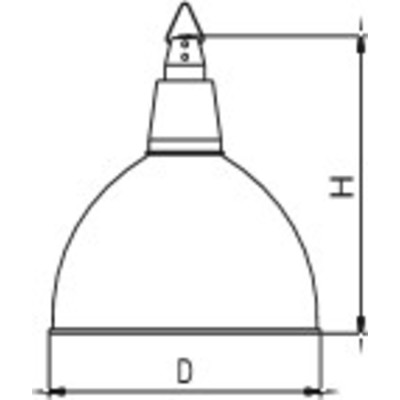 Светильник НСО17-60-002 Kupol G IP23, Ø320х410, Е27, отражатель Al, цвет серый АСТЗ