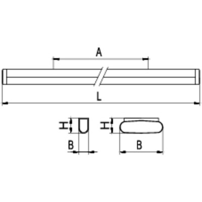 Севтильник Standard LED Т8-118-21 IP20, 640х44х76, корпус  металл, рассеиватель ПС,  для лампы LED Т8 G13 ЗСП
