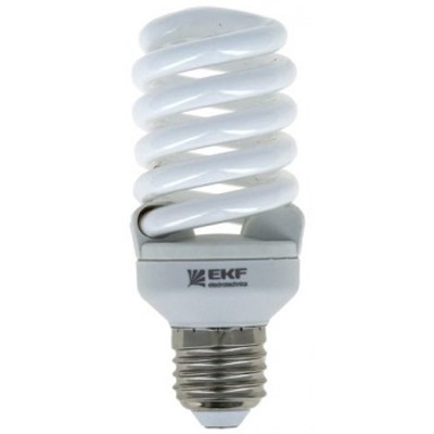 Лампа 9W энергосберегающая FS-спираль 4000K E27 10000h EKF FS-T2-9-840-E27