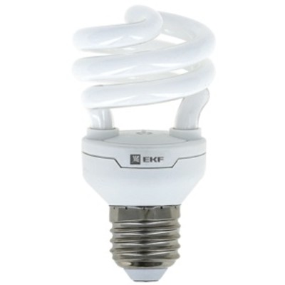 Лампа 20W энергосберегающая HS-полуспираль 20W 2700K E27 10000h EKF HS-T3-20-827-E27