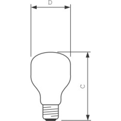 Лампа цилиндр 60W  Т-55  230V  Е-27 матовая  OSRAM