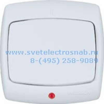 Переключатель 1-кл.  с. у. S66-004-BI с индикацией РОНДО белый Schneider Electric
