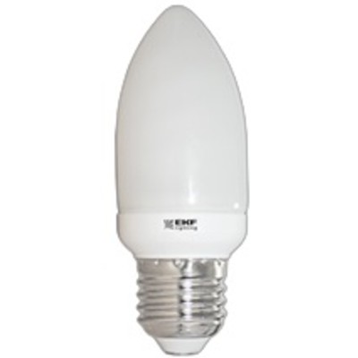 Лампа 9W энергосберегающая LB-cвеча 9W 4000K Е14 10000h EKF LB-T2-9-840-E14