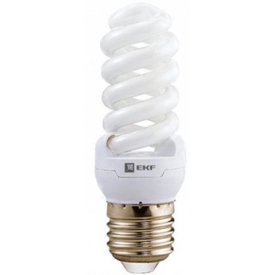 Лампа 25W энергосберегающая FS8-спираль 25W 2700K E27 8000h EKF FS8-T2-25-827-E27