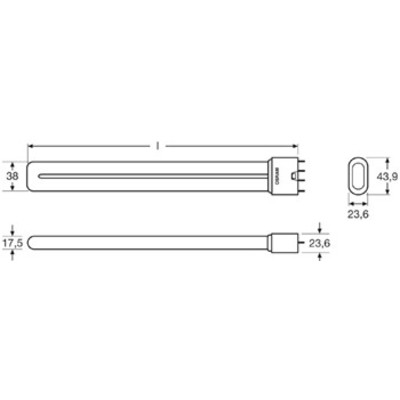Лампа 18W Biax™ L LongLast™ 4-pin , требуется внешний стартер F18BX/830 GE