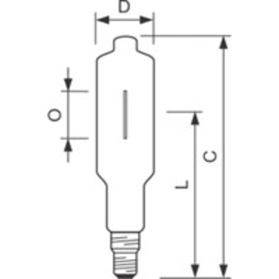 Лампа 2000W HQI-T 2000/D POWERSTAR ®  HQI ® -T для закрытых светильников OSRAM 4050300015330 