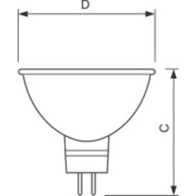 Лампа 35W  DECOSTAR ®  51 ALU   GU5,3  12V  36° OSRAM 41866 WFL