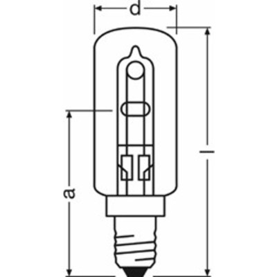 Лампа 40W HALOLUX T26  E14  230V  L=80mm d=26mm матовая OSRAM 64861 T IM
