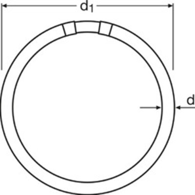 Кольцевая 22W лампа T5 Circline™ – цоколь 2Gx13 OT FC22W/T5/830 HB 1/10 GE 75709