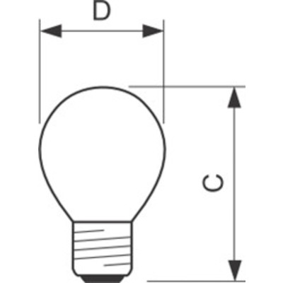 Лампа шар 40W Standard 40W E27 230V P45 FR 1CT PHILIPS.
