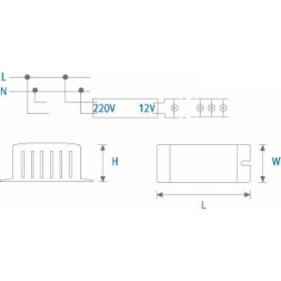 Трансформатор  VT-452 150W/12V VITO