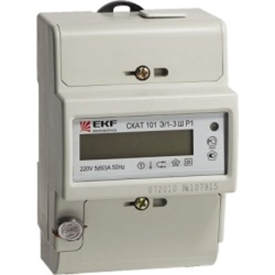 Счетчик электрической энергии СКАТ 101Э/1-3 Ш Р1 5(60)A EKF электронный однофазный