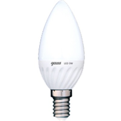 Лампа Gauss светодиодная свеча керамика 3W E14 2700K аналог 40W EB103301103+