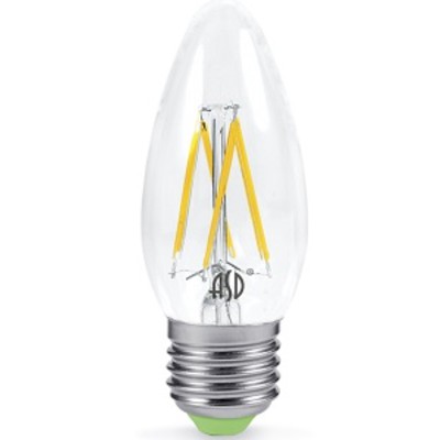 Лампа светодиодная LED-СВЕЧА-deco 7Вт 230В Е27 3000К 630Лм прозрачная IN HOME