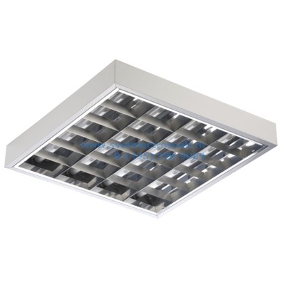 Светильник TL418-1 EL EM накладной, 620х620, зеркальный растр, ЭПРА (класс энергосбережения EEI=A2) Helvar, Philips, Osram и т.п., блок аварийного питания Technolux®