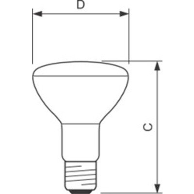 Лампа  70W  230V E27  Энергосберегающие HaloReflector R80  D=80 L=121 76537 GE (рефлектор)