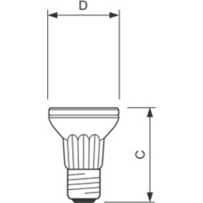 Лампа  75W 230V E27 Галогенные PAR25 FL 25° D=81 L=108 (1300kd) 91775 GE (с отражателем)
