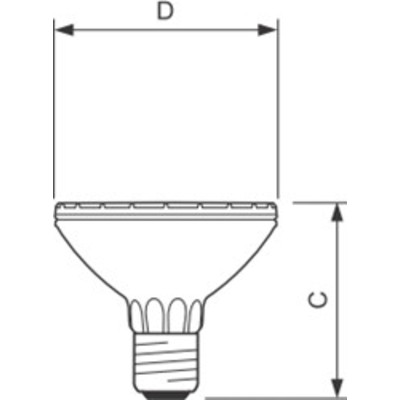 Лампа 75W 230V E27  Галогенные PAR30 SP 10° D=97 L=90.5 (6200kd) 40366 GE (с отражателем)