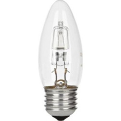 Лампа  42W  230V E27 Энергосберегающие HaloCandle D=36 L=100 (630 lm) 76573 GE (свеча)