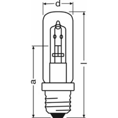 Лампа 100W 230V E27  HALOLUX CERAM® ECO L=105 D=32 (1800 lm) OSRAM (цилиндрические)