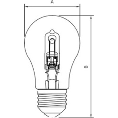 Лампа 42W  230V E27 (10 шт) EcoClassic30 A-shape A55 (прозр) D=61 L=107 (630 lm) PHILIPS (шаровидные)872790025171525