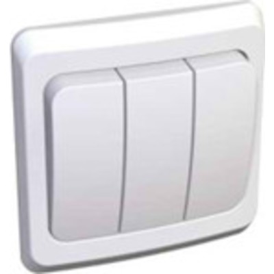 Выключатель 3-кл.  с. у. ВС10-003B  ЭТЮД белый Schneider Electric