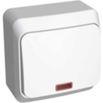 Нажимная кнопка 1-кл.  о. у. КА10-002В  10A с подсветкой ЭТЮД  белый Schneider Electric