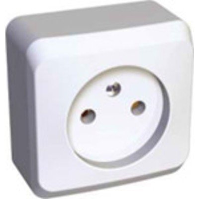Розетка 1 мест.о.у.  б/з  без шторок РА16-001B  ЭТЮД белый Schneider Electric