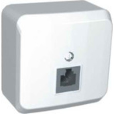 Розетка 1 мест. О.У. телефон TELA-001B белый Schneider Electric