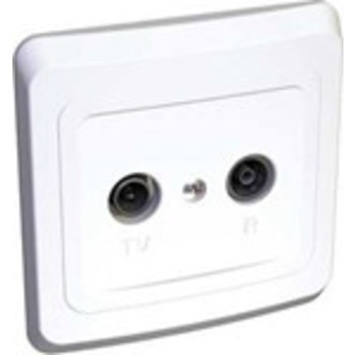 Розетка 1 мест. С.У. телевиз. TVС-001B белая  оконечная  2 дБ ЭТЮД Schneider Electric