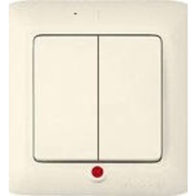 Выключатель 2-кл.  с. у. VS5U-217-S  10А.  с подсветкой ПРИМА слоновая кость Schneider Electric