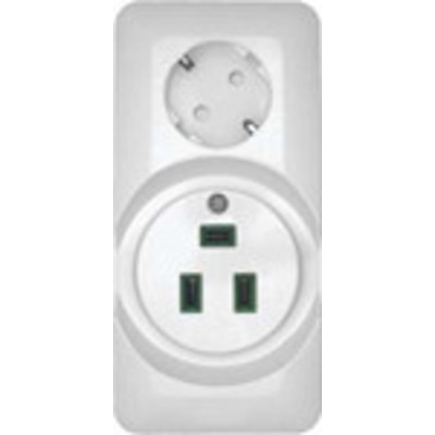 Розетка комб о.у. с з/к RA32-211R-B  для эл/плит ПРИМА белый Schneider Electric