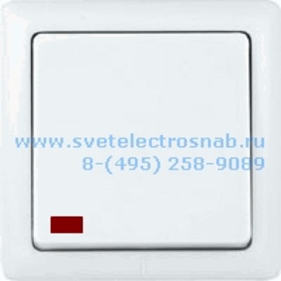 Выключатель 1-кл.  о. у. 6А.  VA16-137-B с индикацией  ХИТ белый Schneider Electric