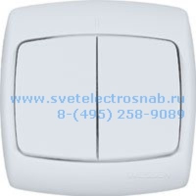 Выключатель  2-кл.  с.у.VS5U-228-BI 10А. РОНДО белый  Schneider Electric