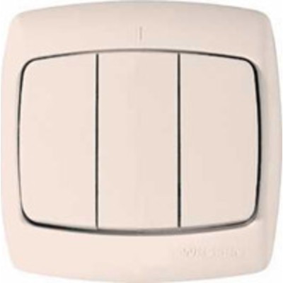 Выключатель  3-кл.  с.у.  VS05U-321-BI 10А. РОНДО слоновая кость Schneider Electric