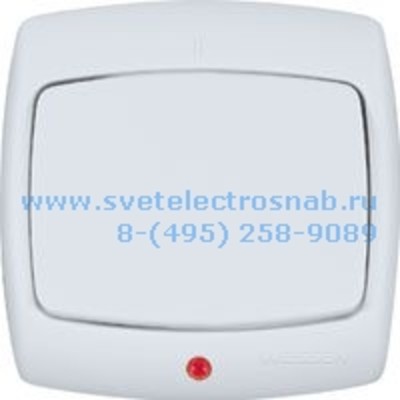 Переключатель 1-кл.  с. у. VS6U-120-BI 10А. с индикацией РОНДО белый Schneider Electric