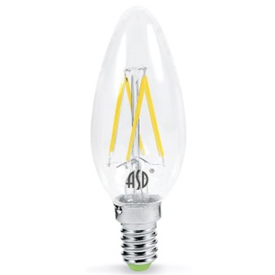 Лампа светодиодная  LED-СВЕЧА-deco 5Вт 230В Е14 3000К 450Лм прозрачная IN HOME